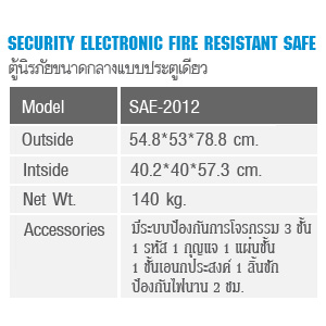 ตู้เซฟ ยี่ห้อ Kingdom รุ่น SAE-2012